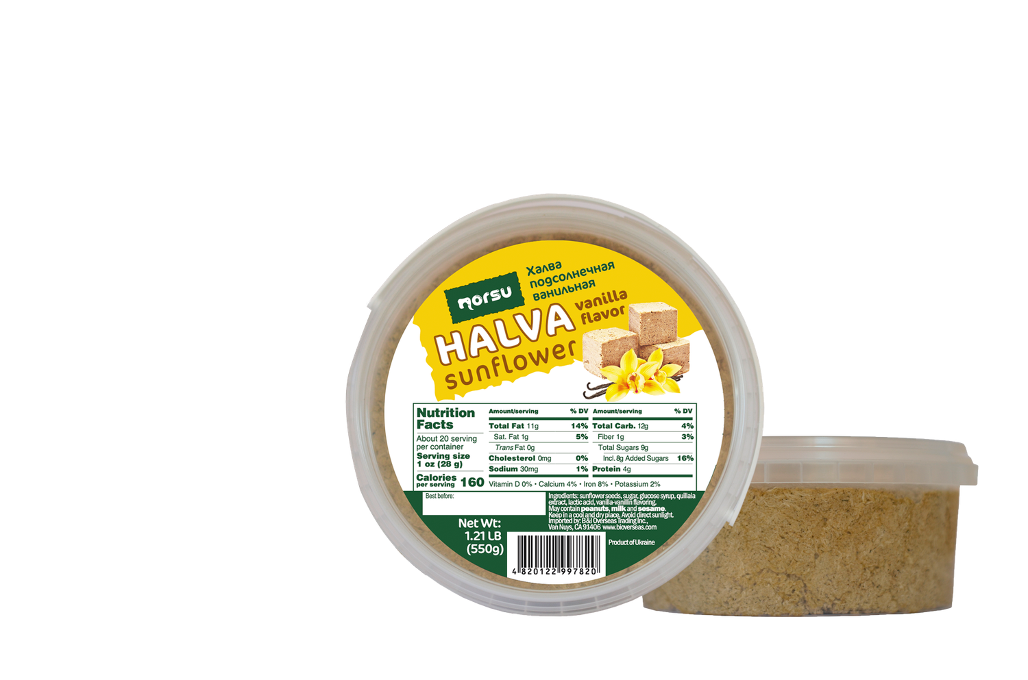 Sunflower halva vanilla "Norsu" 550g $2.25