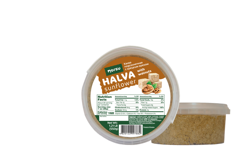 Sunflower halva with walnuts "Norsu" $2.25