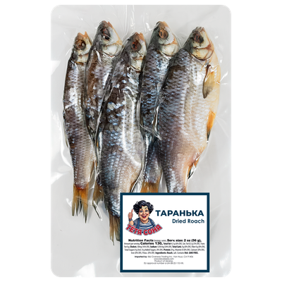 "Aunt Sonya" Taranka Dried Fish  head on 2.5kg VP (5.5lb) Ukraine VP $7.50lb