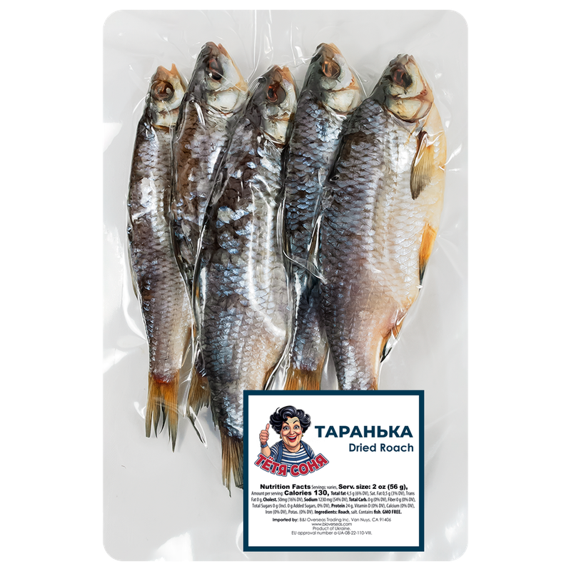 "Aunt Sonya" Taranka Dried Fish  head on 2.5kg VP (5.5lb) Ukraine VP $7.50lb