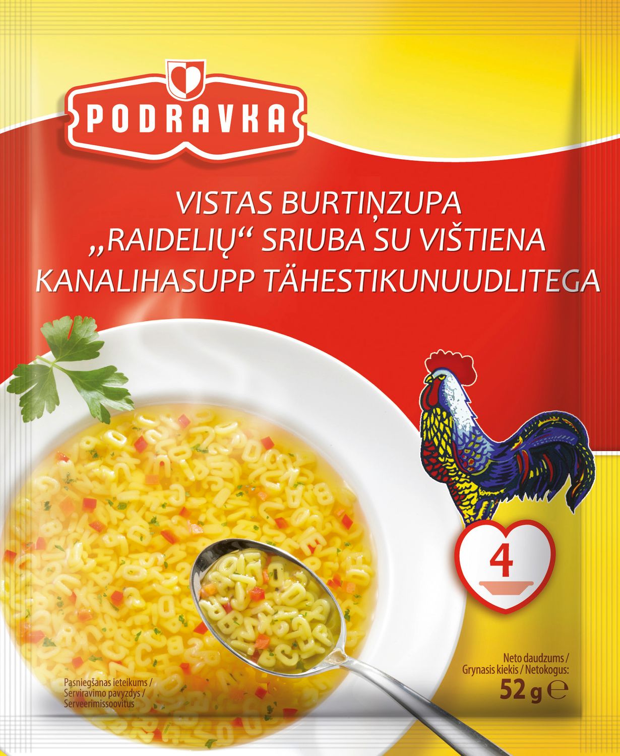 Letter Chicken Soup Podravka $0.95