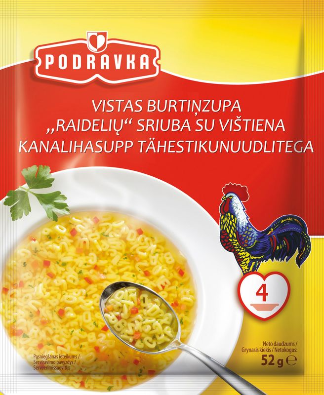 Letter Chicken Soup Podravka $0.95