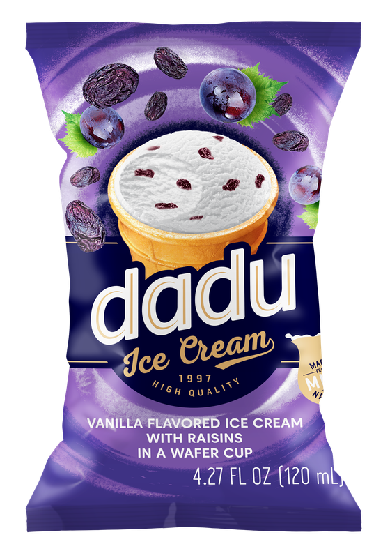 Dadu Vanilla with Raisins Ice Cream  $1.60