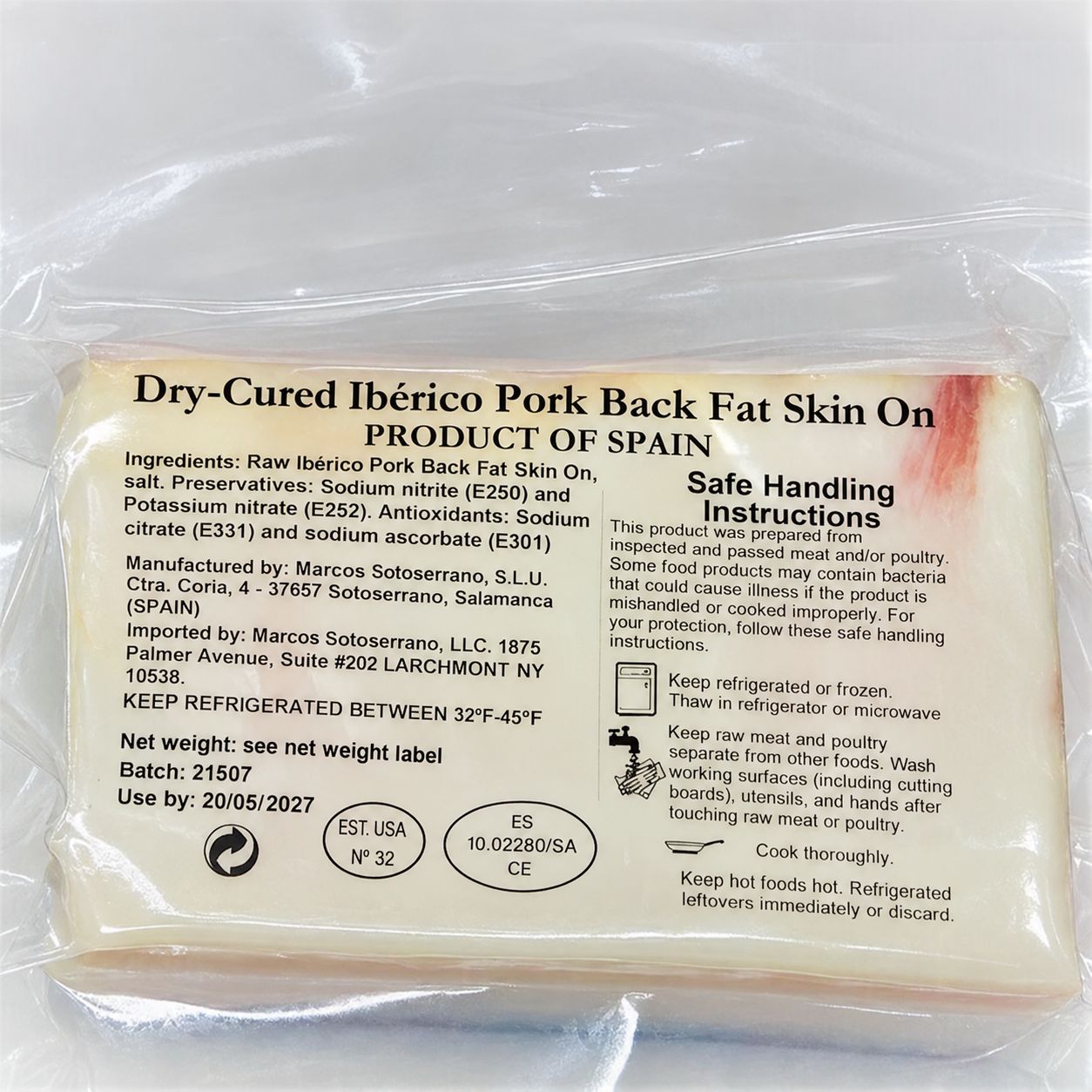 Salo/Pork Fat "Bandi"  ~1lb chunks $5.95