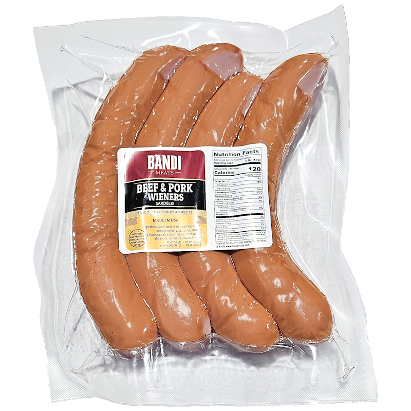 "BANDI MEATS" Beef &amp; Pork Wieners $ 4.50