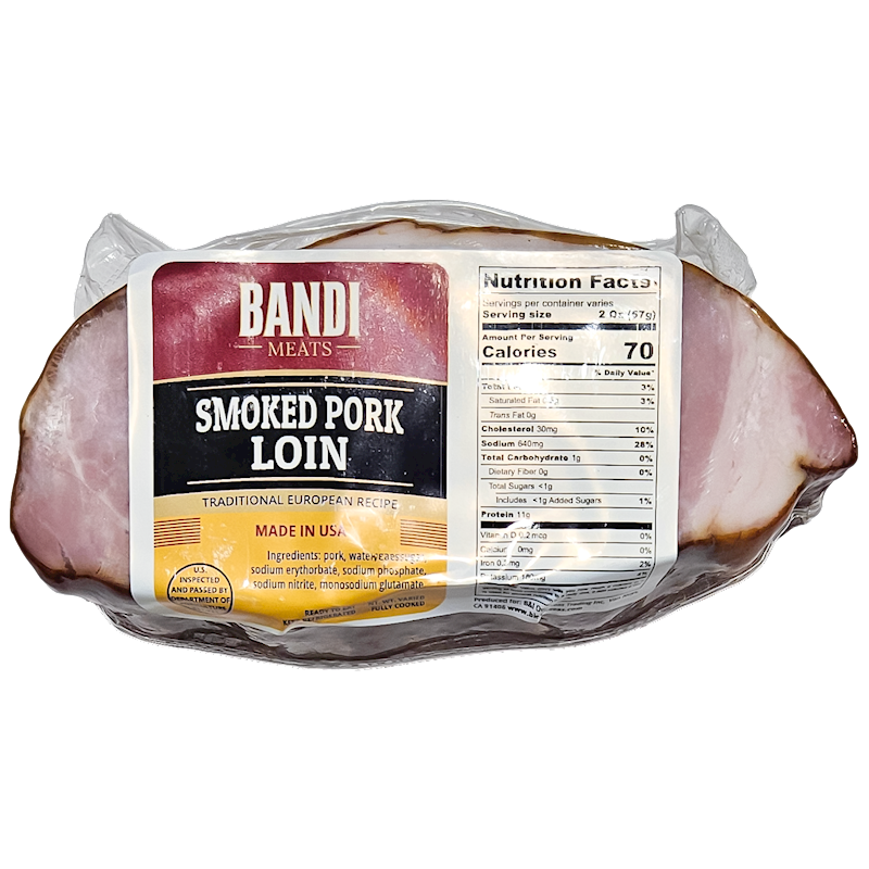 "BANDI MEATS" Smoked Pork Loin Chunk $5.20
