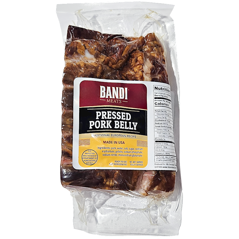 "BANDI MEATS" Pressed Pork Belly Chunk $6.20