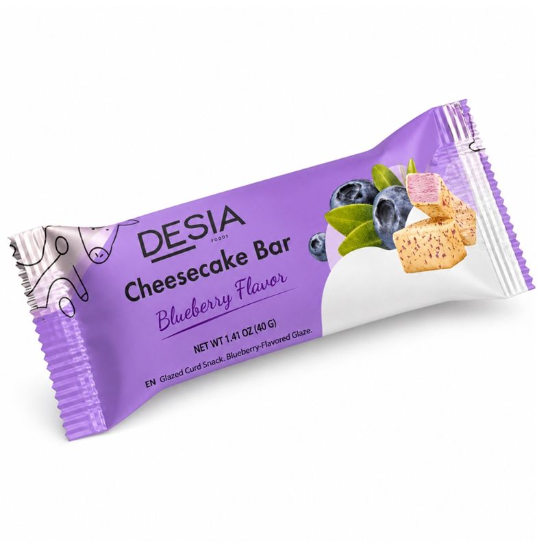 DESIA Blueberry with Pieces White Coating Cheesecake Bar $0.85