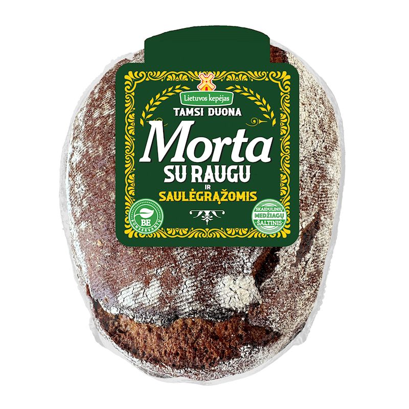 "Morta" Dark Rye Sourdough Bread with Sunflower Seeds $3.20