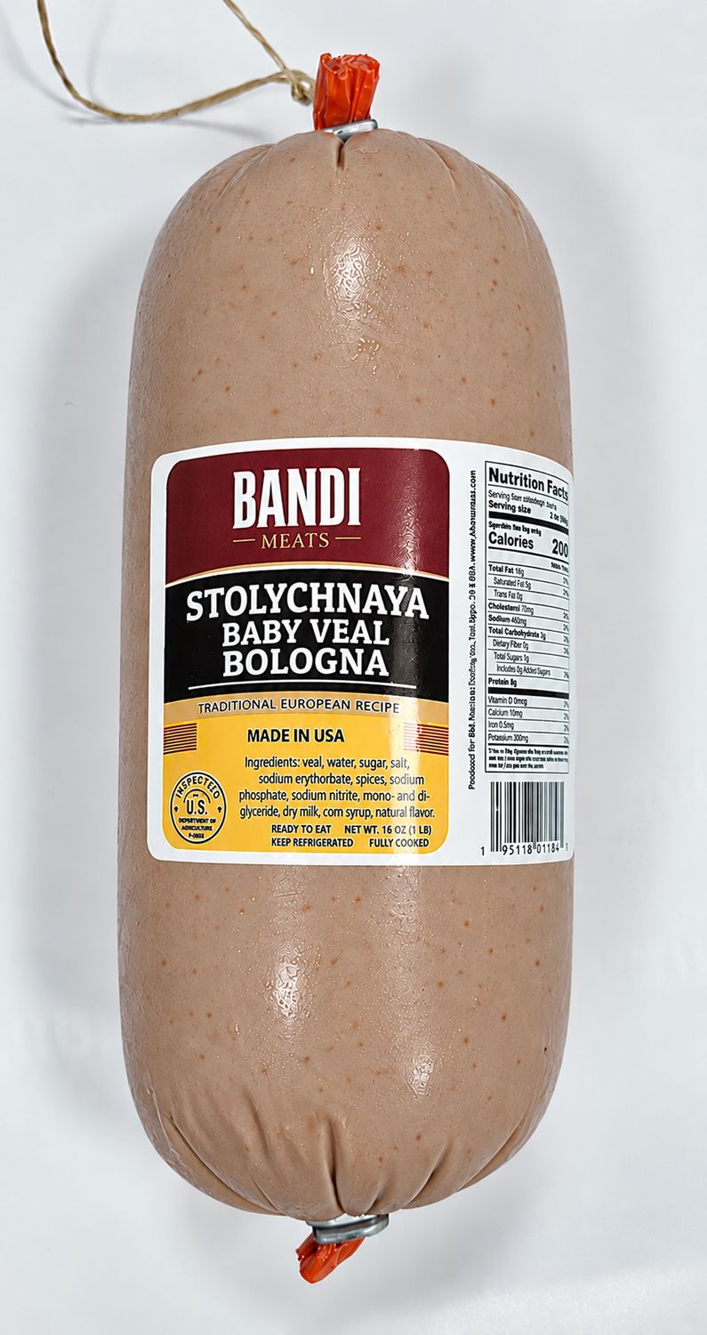 "BANDI MEATS" Stolychnaya baby veal bologna  $4.50
