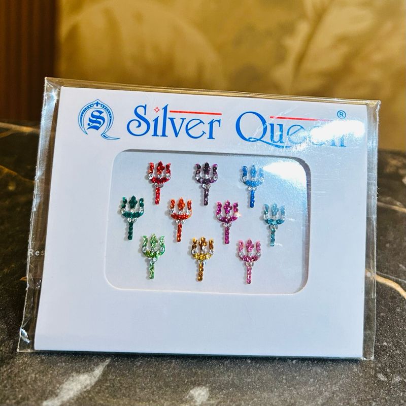 Bindiya Trishul meerdere kleuren (10 stuks)