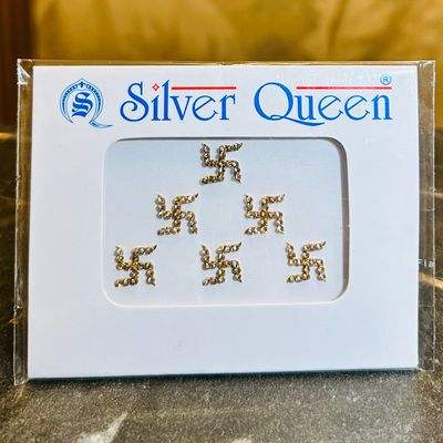 Bindiya Swastika goudkleurig (6 stuks)