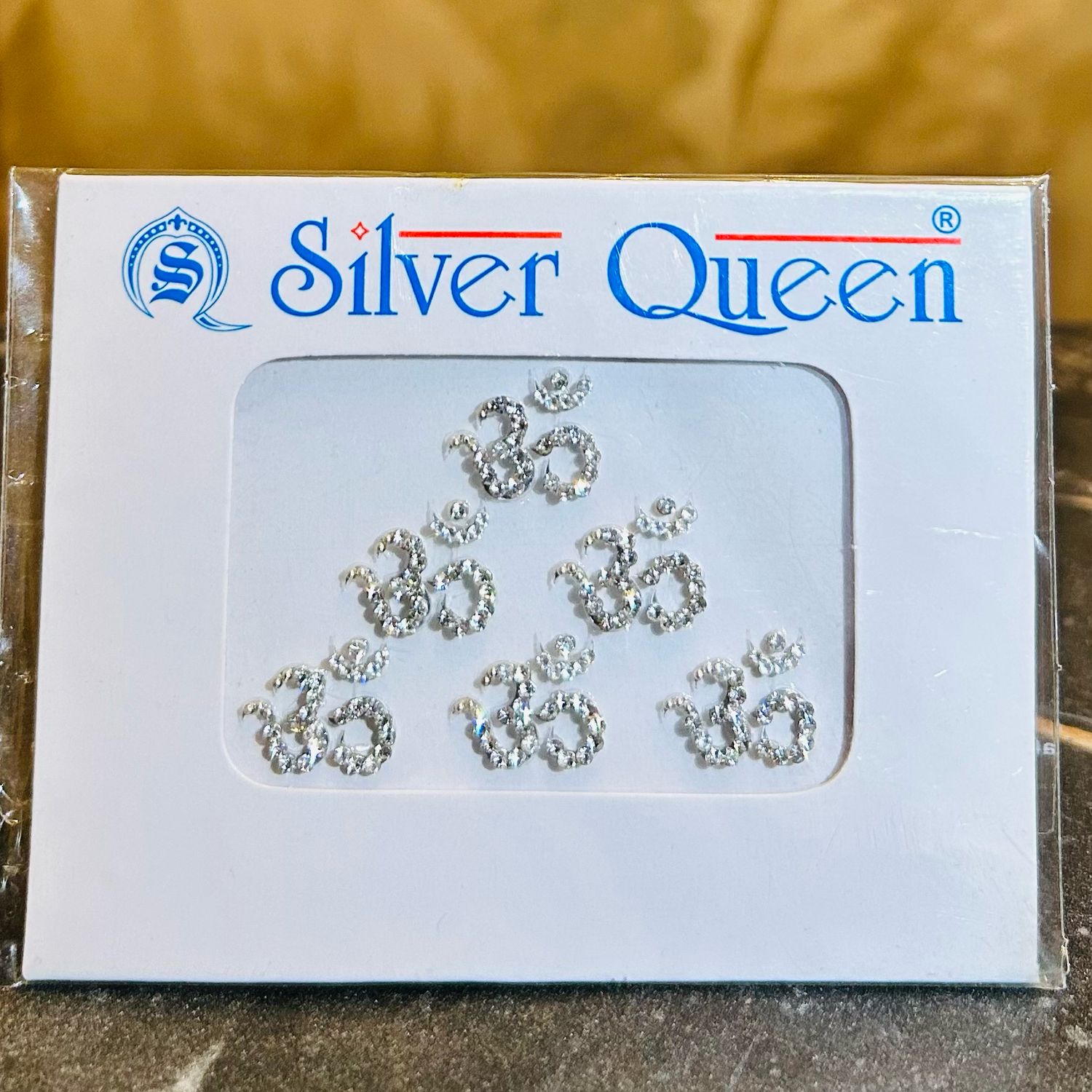 Bindiya  Aum zilverkleurig (6 stuks)