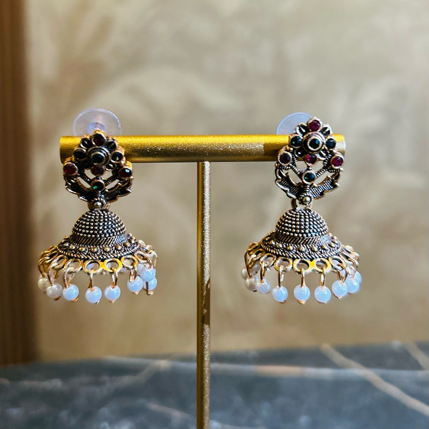 Jhumka groot goudkleurig