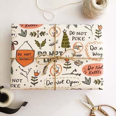 Geschenkpapier «don't open» Geschenkpapier «don't open»