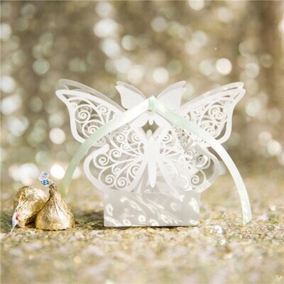 10 Schmetterling Geschenkbox / Gastgeschenk Hochzeit / Hochzeit Giveaway / 10er Set