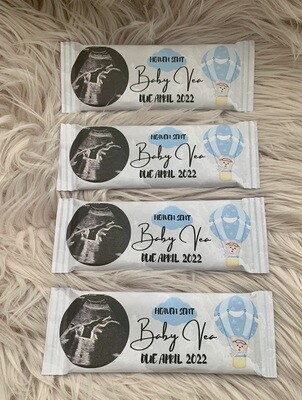 Baby Shower Themed Personalised Chocolate Bar
