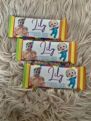 Cocomelon Themed Personalised Chocolate Bar