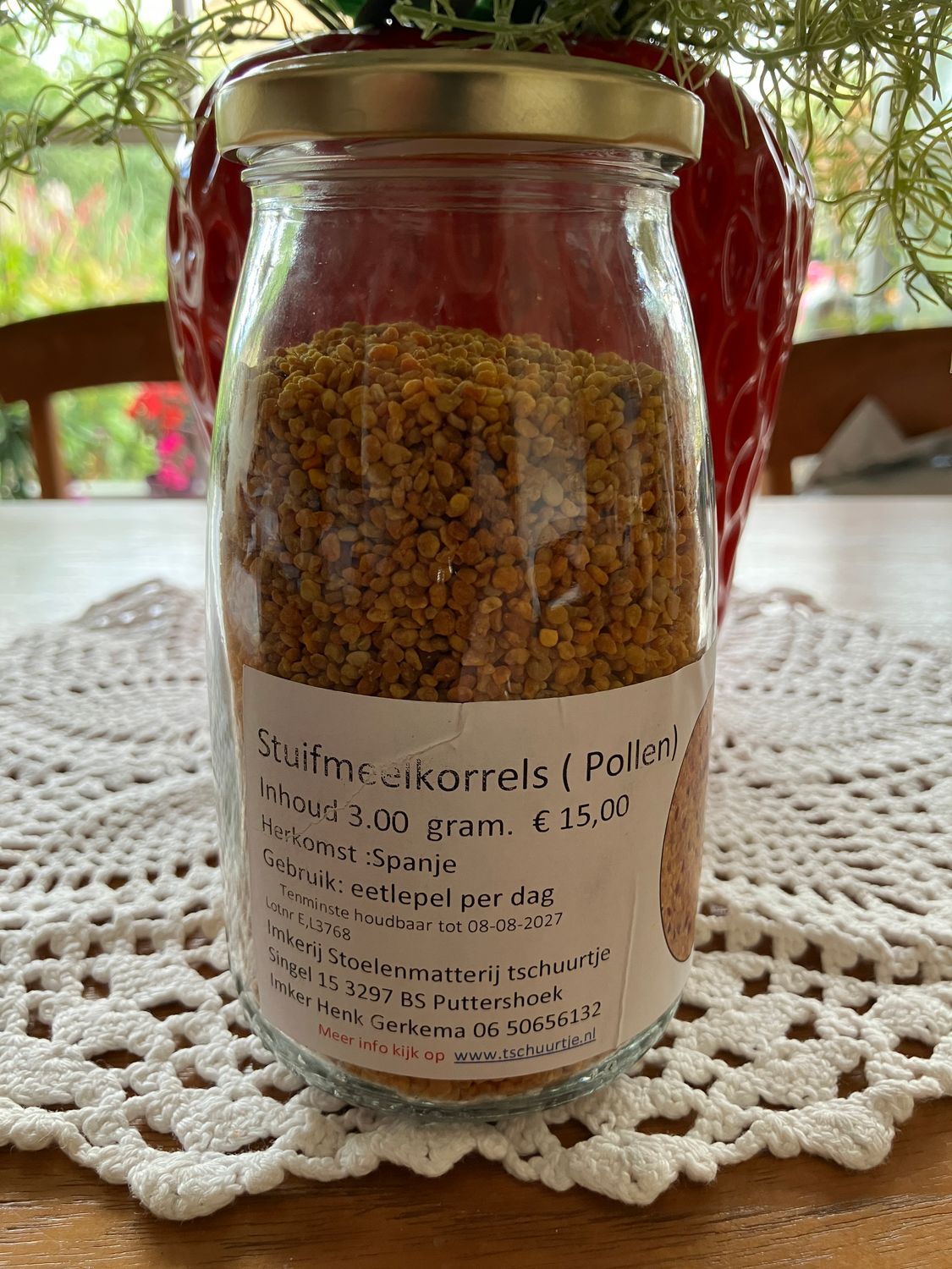 Stuifmeel goed tegen de Hooikoors en kracht voor sporten perpot 300 gram 15,00 €