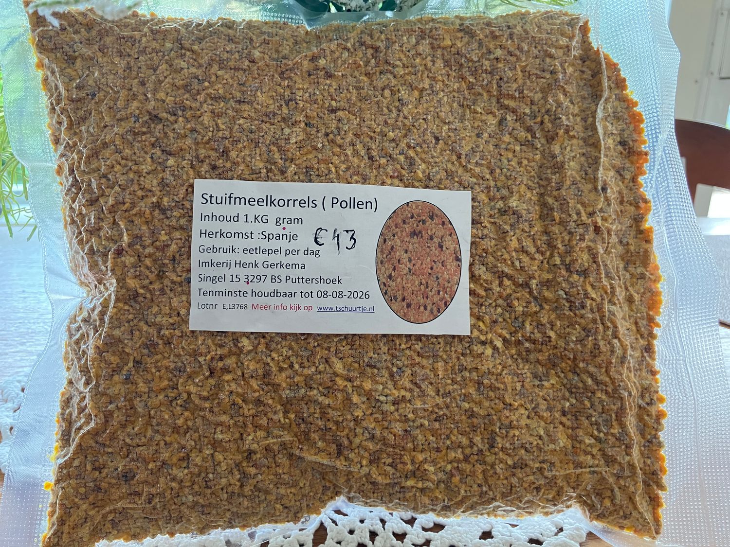Stuifmeel Stuifmeel goed tegen de Hooikoors en kracht voor sporten 1 KG 43,00 €
