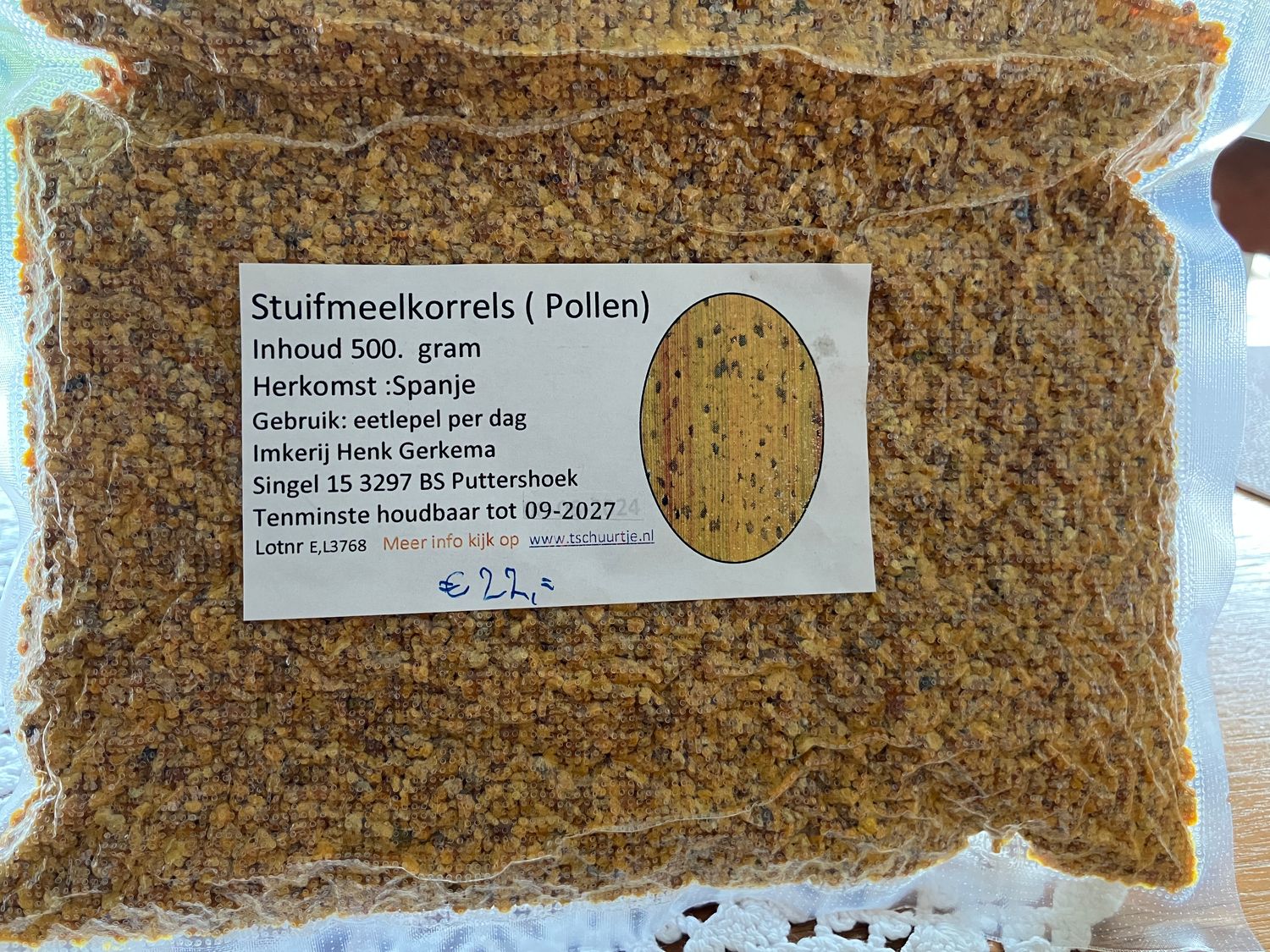 StuifmeelStuifmeel goed tegen de Hooikoors en kracht voor sporten 500 gram 22,00 €