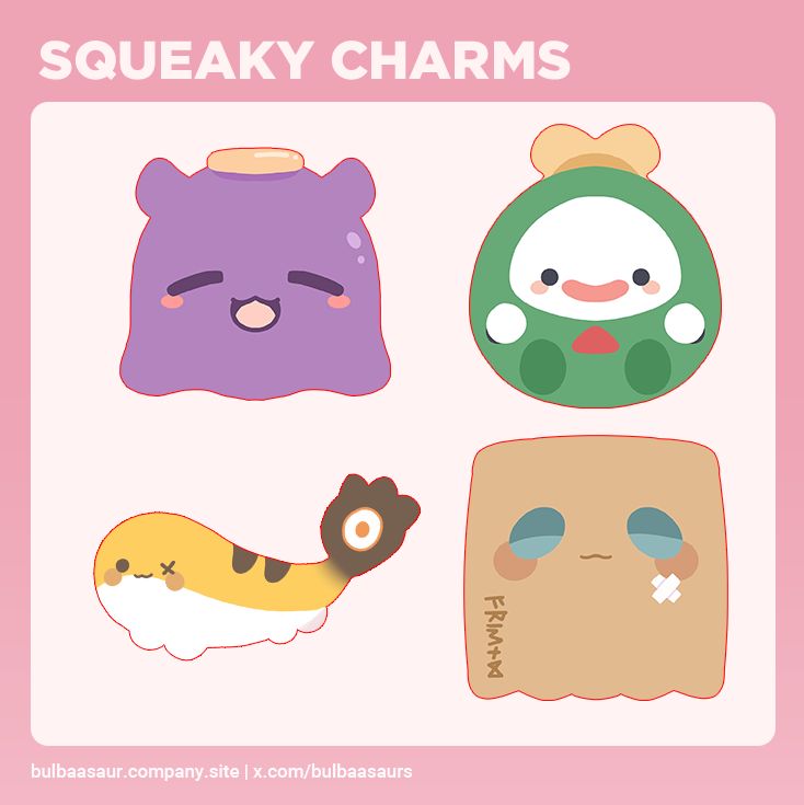 [PRE-ORDER] Squeaky Plushie Charms