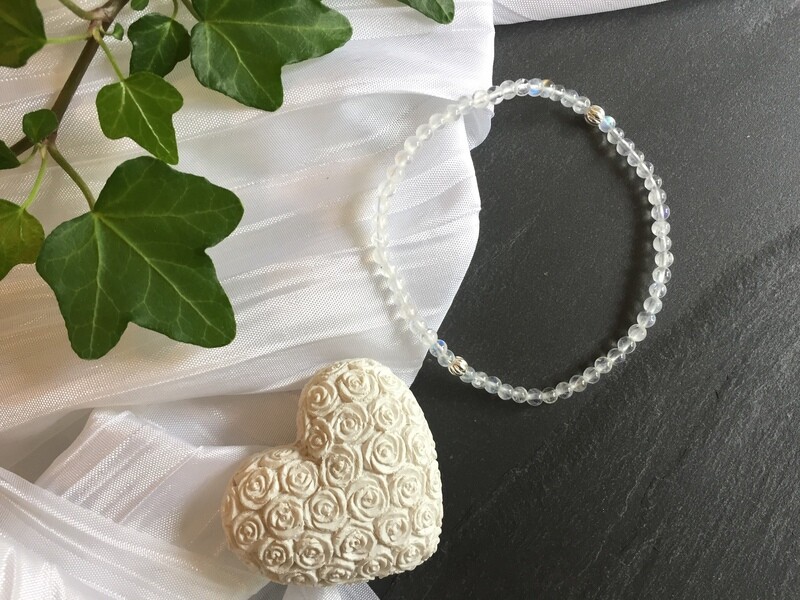Edelstein-Armband „Regenbogen Mondstein“