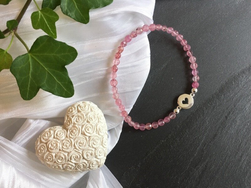 Edelstein-Armband „Erdbeerquarz“