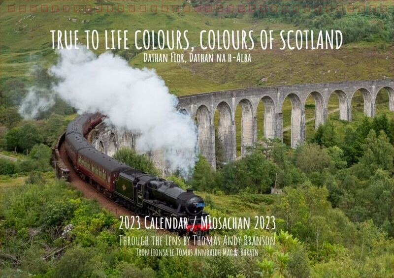 2023 Wall Calendar – True to Life Colours, Colours of Scotland (A3 Double Page, Limited Edition, English and Gaelic)
