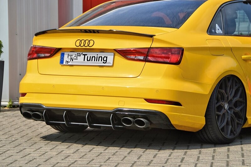 Heckansatz für Audi A3 S3 8V S-Line + Cabrio Facelift gefräßt Heckansatz für Audi A3 S3 8V S-Line + Cabrio Facelift gefräßt