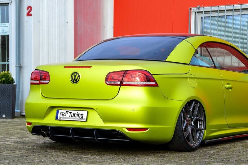 Gefräster Heckansatz mit Finnen für VW Eos Gefräster Heckansatz mit Finnen für VW Eos