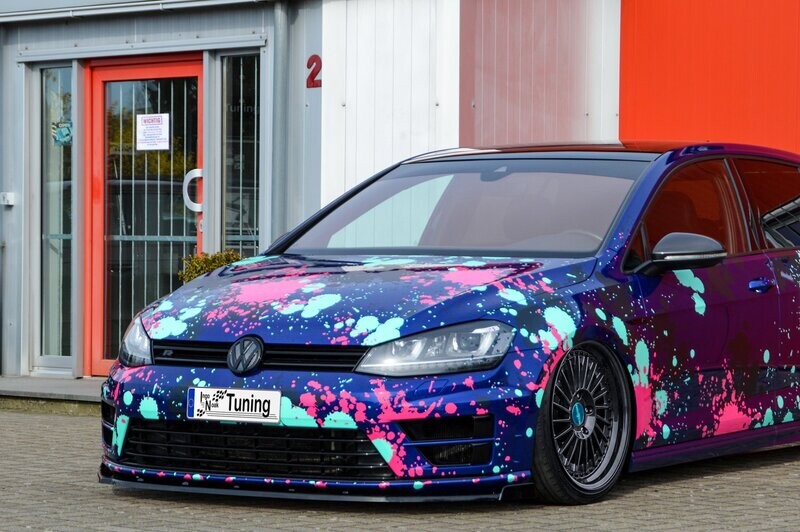 Cup Frontspoilerlippe mit Wing für VW Golf 7 R+ R-Line AU Cup Frontspoilerlippe mit Wing für VW Golf 7 R+ R-Line AU