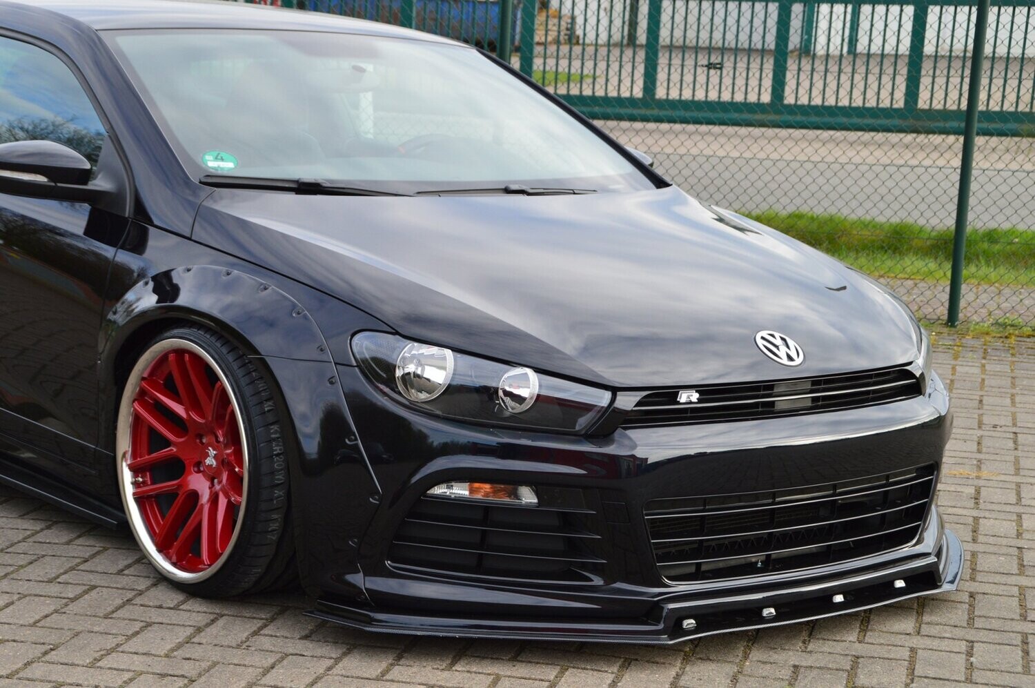 2 pcs, front spoiler with spoiler sword for VW Scirocco R 13