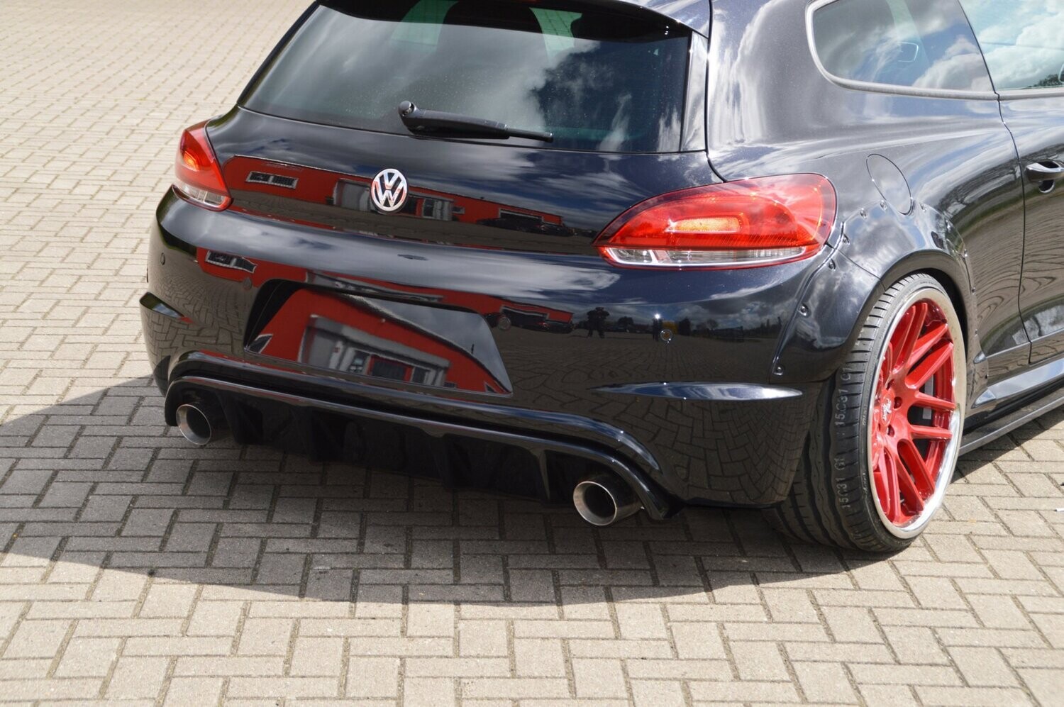 Heckdiffusor Einsatz, für VW Scirocco R 13