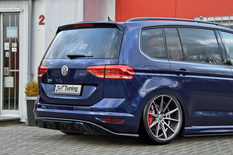 Heckansatz Diffusor aus ABS für VW Touran 5T Heckansatz Diffusor aus ABS für VW Touran 5T