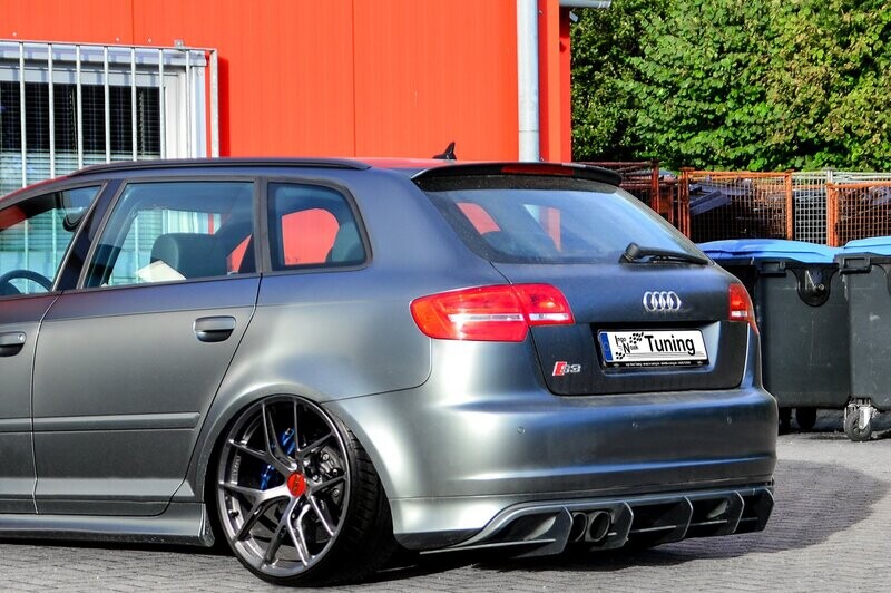Gefräster Heckansatz für Audi S3 8P Sportback Gefräster Heckansatz für Audi S3 8P Sportback