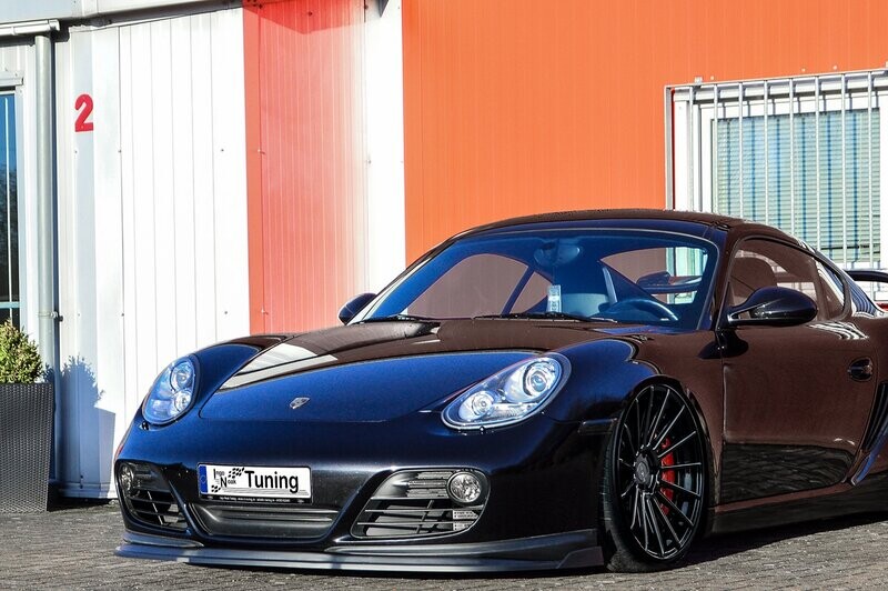 Frontspoilerlippe Cuplippe mit Wing für Porsche Cayman 987 aus ABS Frontspoilerlippe Cuplippe mit Wing für Porsche Cayman 987 aus ABS