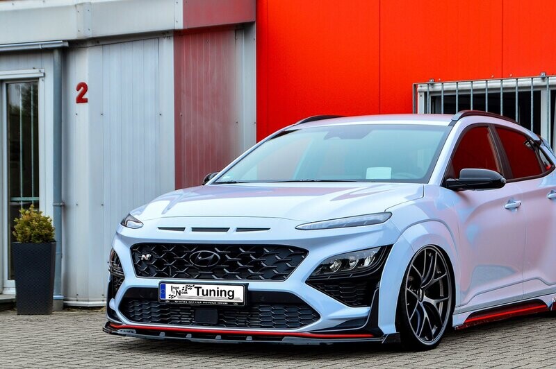 Cup Frontspoilerlippe mit Wing für Hyundai Kona N + N-Line ab Bj.2020- Cup Frontspoilerlippe mit Wing für Hyundai Kona N + N-Line ab Bj.2020-