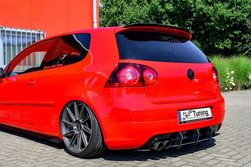 gefräster Heckansatz mit Finnen für VW Golf 5 GTi Edition 30 Bj. 2003-2008 gefräster Heckansatz mit Finnen für VW Golf 5 GTi Edition 30 Bj. 2003-2008