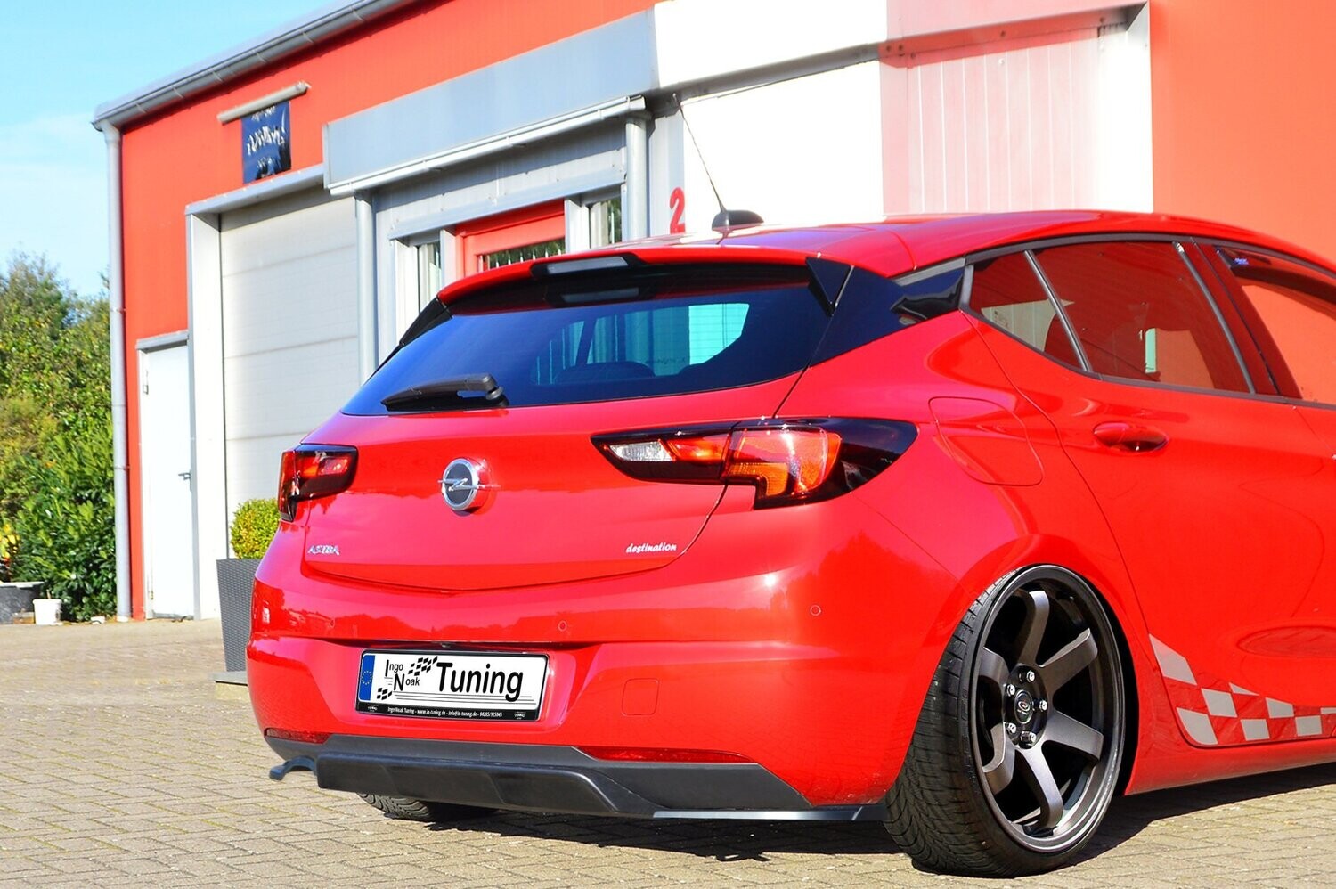 Heckdiffusor+ Seitenteilen mit Wings aus ABS für Opel Astra K Facelift 5.Türer
