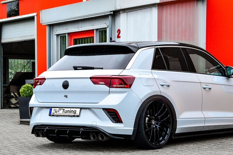 Gefräster Heckdiffusor aus ABS für VW T-ROC R Bj.2019-20121 Gefräster Heckdiffusor aus ABS für VW T-ROC R Bj.2019-20121