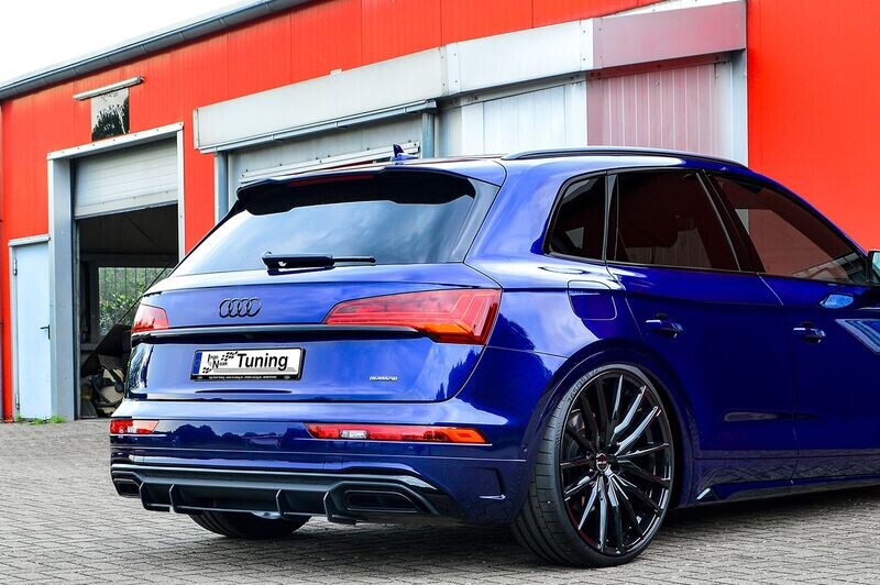 Gefräster Heckansatz mit Finnen für Audi Q5 FYB mit S-Line Gefräster Heckansatz mit Finnen für Audi Q5 FYB mit S-Line