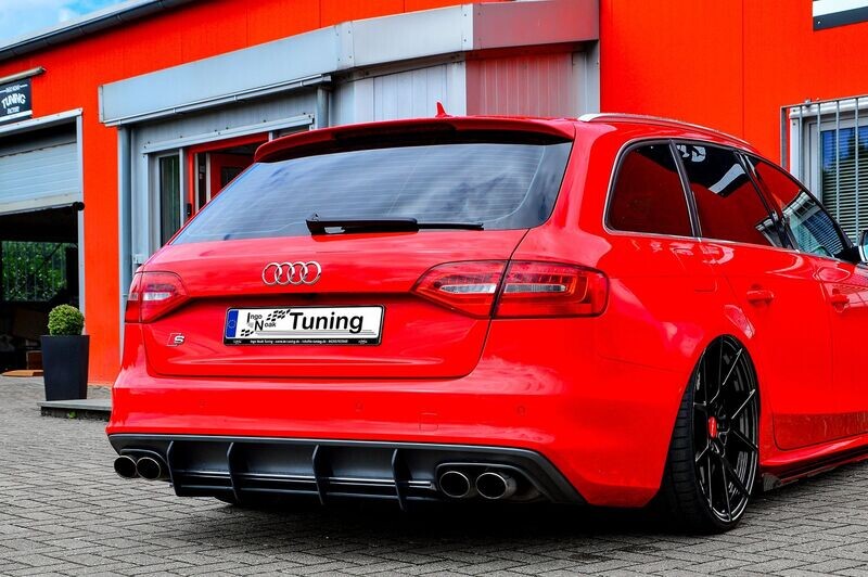 Gefräster Heckansatz aus ABS für Audi S4 B8 Facelift Gefräster Heckansatz aus ABS für Audi S4 B8 Facelift