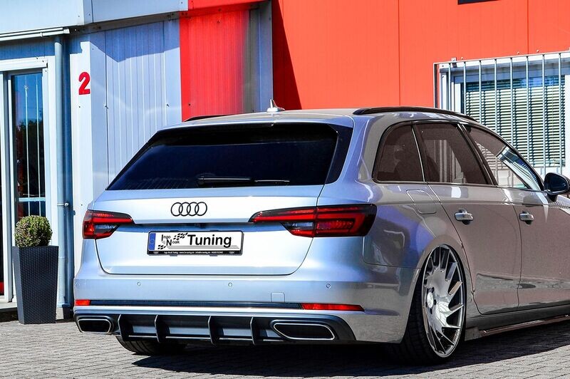 Gefräster Heckansatz aus ABS für Audi A4 B9 Avant Vorfacelift Gefräster Heckansatz aus ABS für Audi A4 B9 Avant Vorfacelift