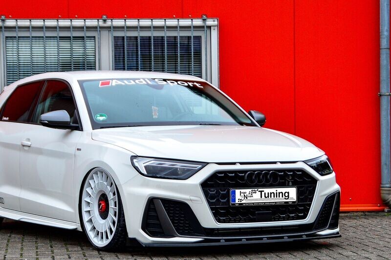 Cup Frontspoilerlippe mit Wings für Audi A1 GB Sportback S-Line Cup Frontspoilerlippe mit Wings für Audi A1 GB Sportback S-Line