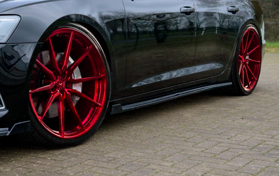 Seitenschwellersatz aus ABS mit seitlichem Wing vorn Audi A6 C8 Typ F2 Seitenschwellersatz aus ABS mit seitlichem Wing vorn Audi A6 C8 Typ F2