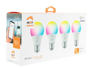 Bombilla LED inteligente Wi-Fi 110V A19 - NHB-C110 4PK