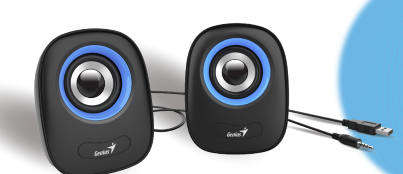 PARLANTE GENIUS SP-Q160 AZUL, 6W, USB, E. AUDIO 3.5MM, CONTROL DE VOLUMEN