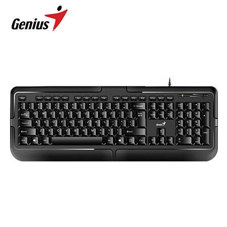 TECLADO GENIUS KB-118 NEGRO, USB, RESITENTE DERRAME