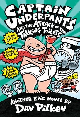 Captain Underpants and the Attack of the Talking Toilets (Captain Underpants #2) (USED)